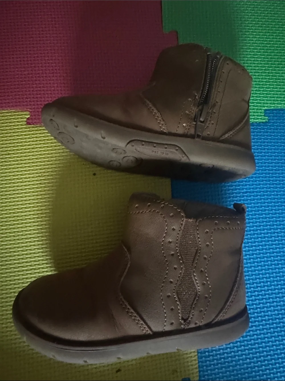 Stride Rite Toddler Tan Leather Ankle Boots